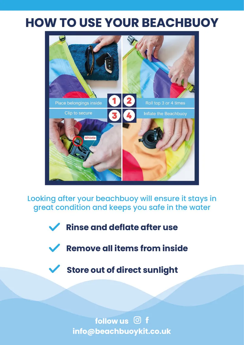 20L Beachbuoy Tow Float - Rainbow