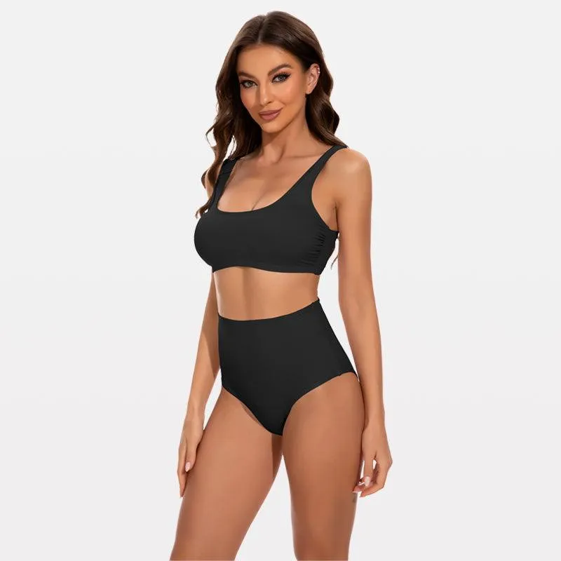 Beautikini Period Swimwear High Waisted Bottoms Sport Top Set
