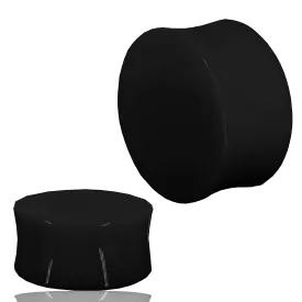 Black Solid Acrylic Double Flare  Plugs | Gauges