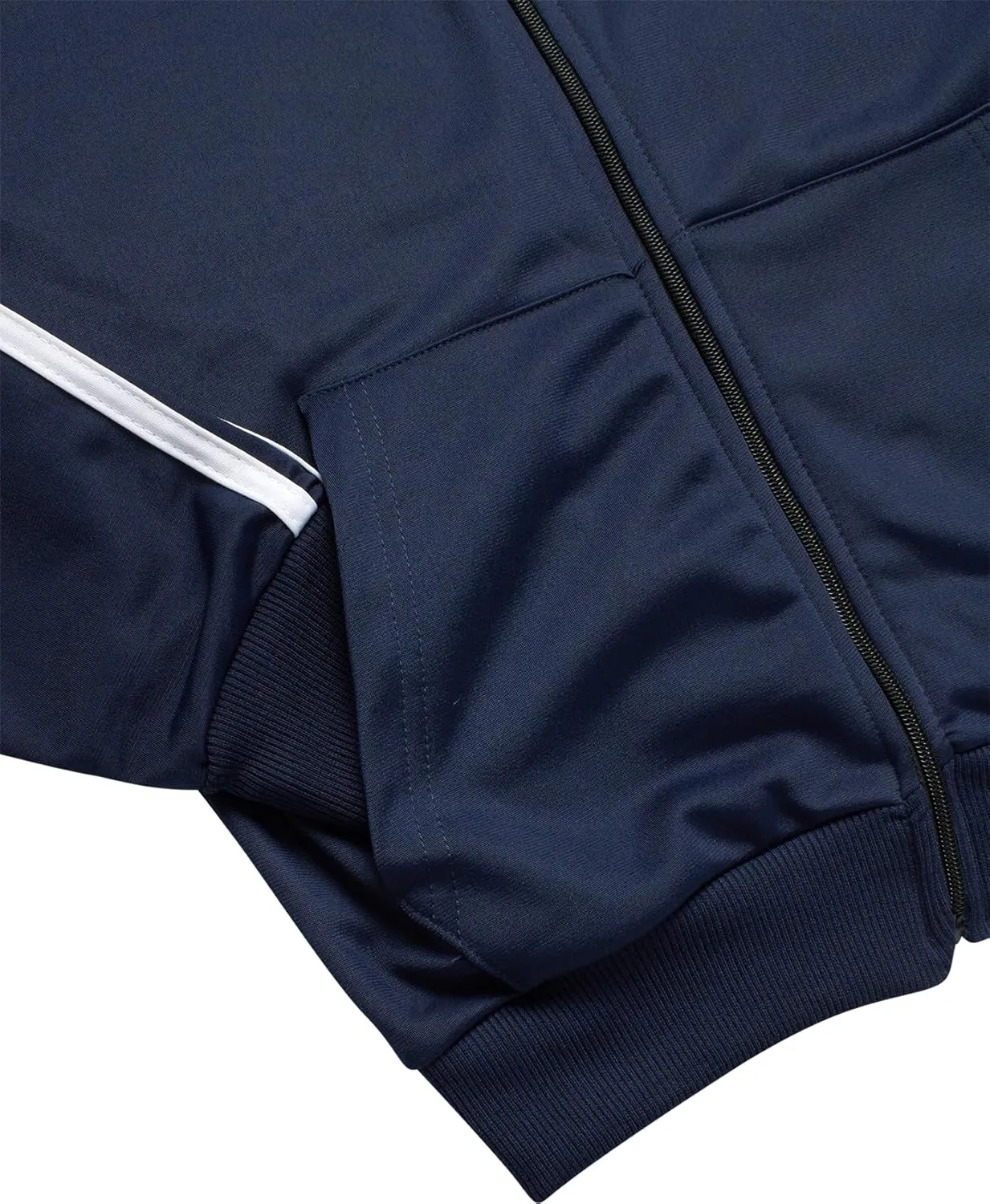 Boys' Tricot Jogger Set - 2 Piece Active Performance Zip-Up Tracksuit Set (Size: 4-18)