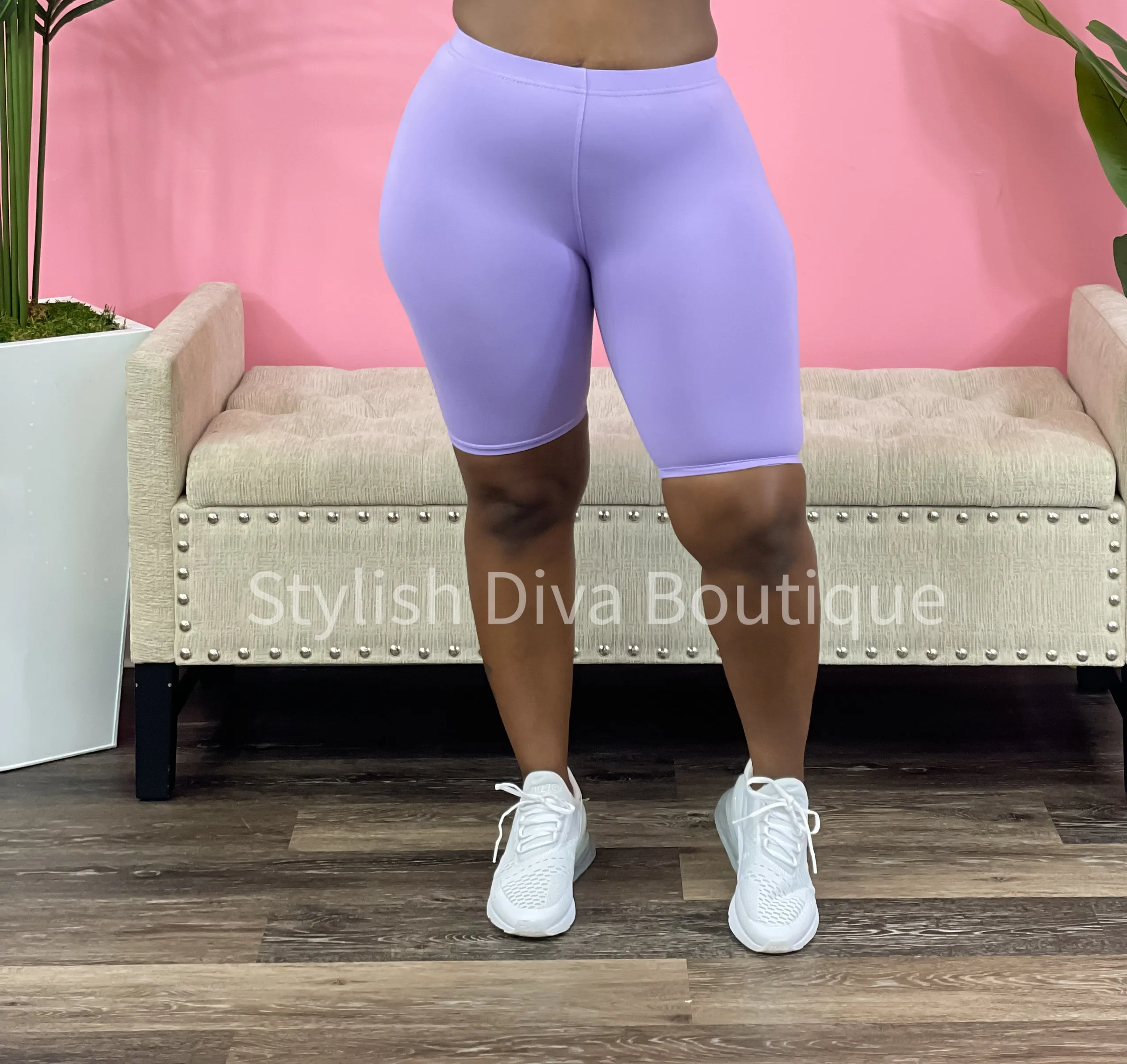 Butter Soft Biker Shorts up to 3XL (Lilac)