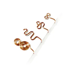 Copper Fake Nose Rings - Set of Four - Faux Cuff Nose Ring Fake - Clip on Nose Rings - Non Pierced Nose Hoop Ring - Adjustable Nose Cuff