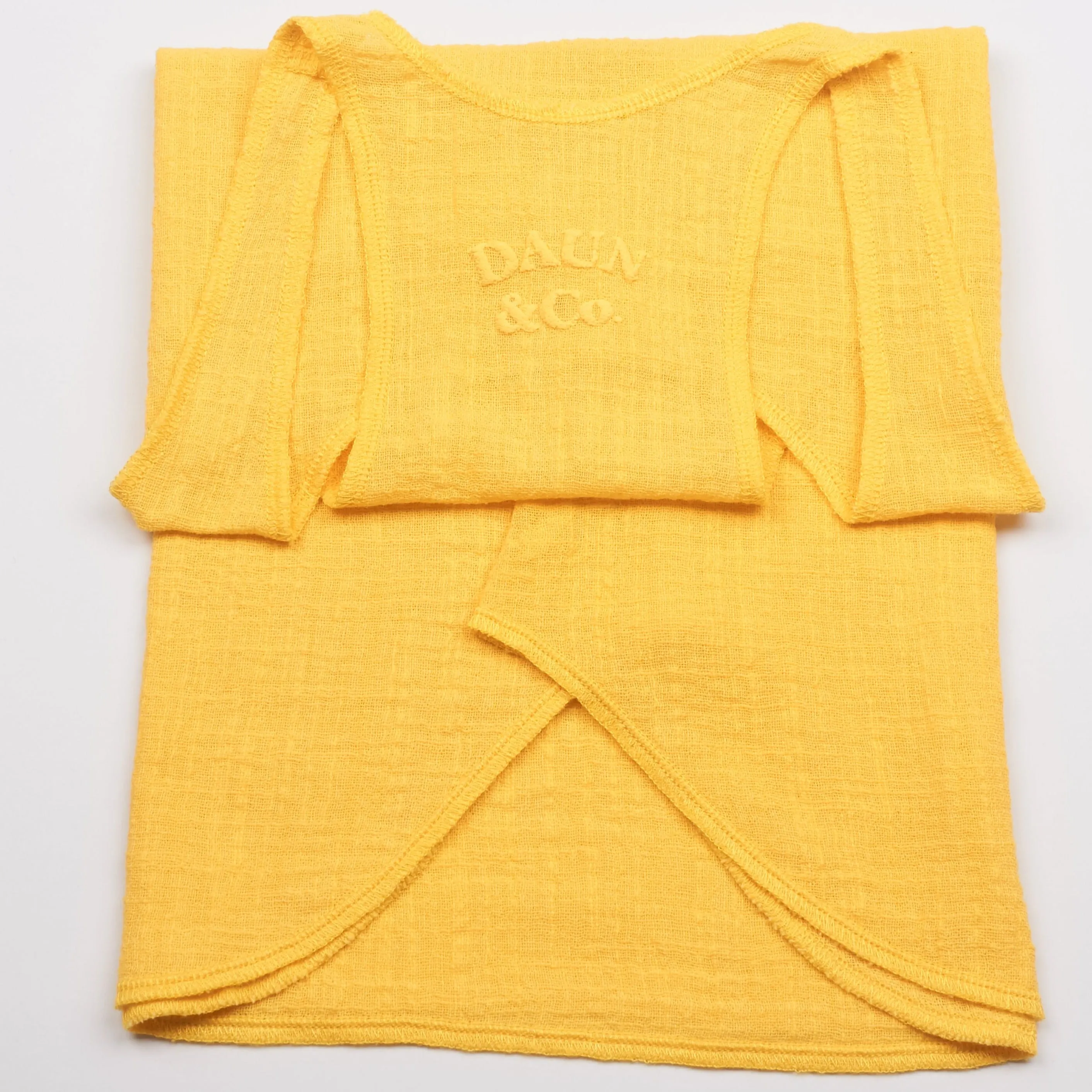 DAUN RACER TANK TOP - Cotton Gauze | Bright Yellow