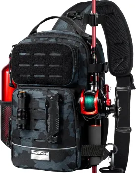 Ghosthorn Fishing Backpack with Rod Holder - Tackle Sling Bag - Fly Fishing Gifts for Men and Women