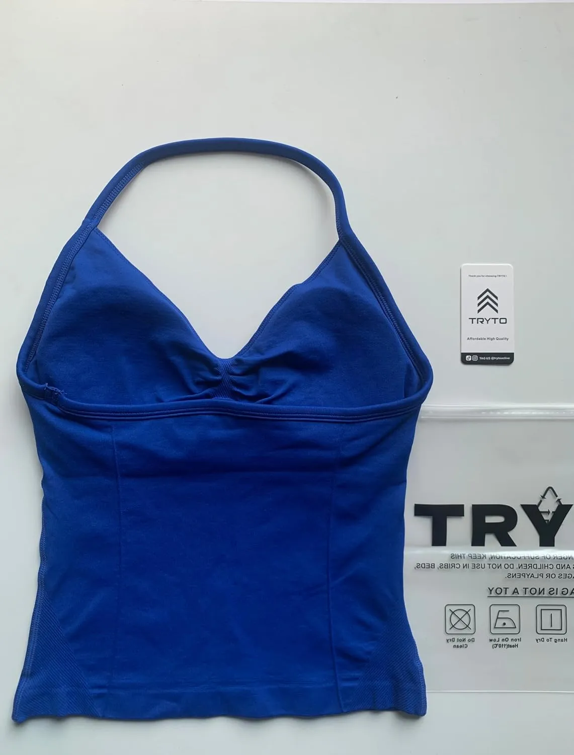Impact Longline Strappy Top Women Halter Tops Workout Tank Compression Gym Fitness