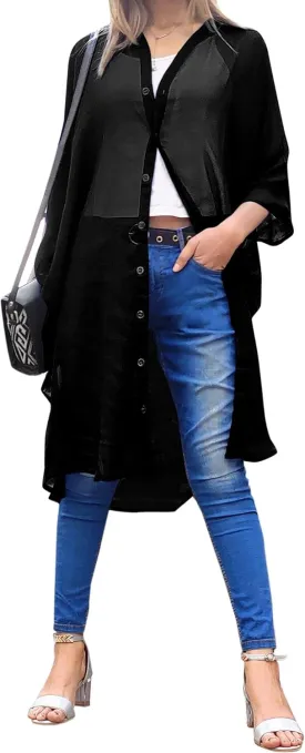 LA LEELA Women's Kimono Beach Casual Loose Top