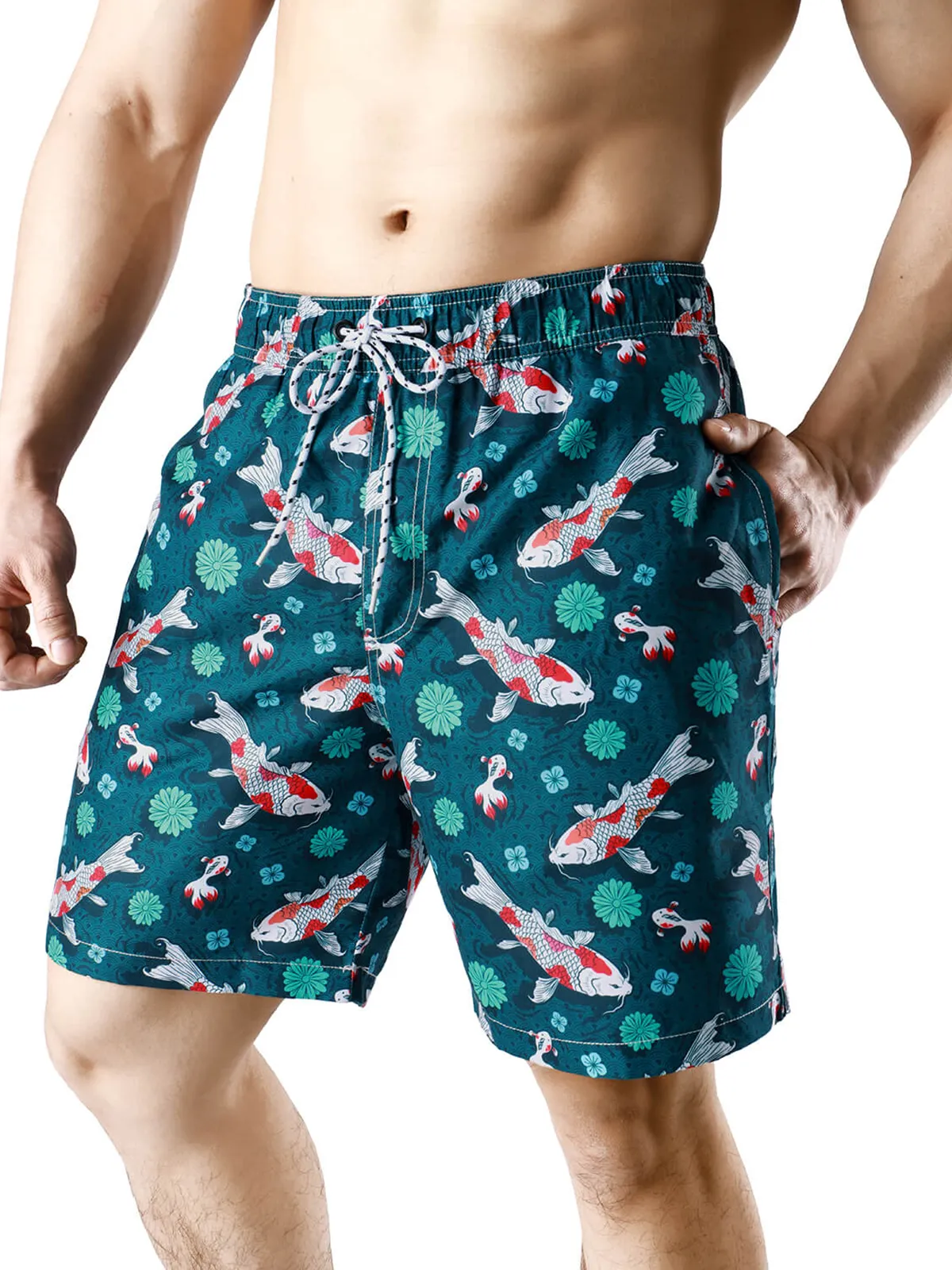 Men's Casual Funny Print Quick Dry Beach Swimming Trunks