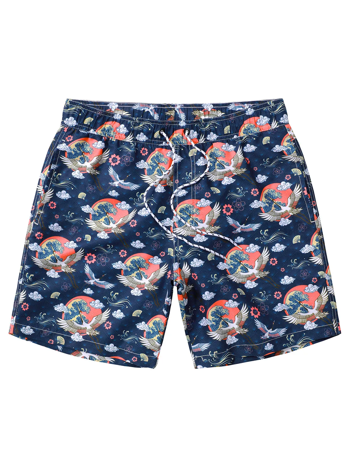 Men's Casual Funny Print Quick Dry Beach Swimming Trunks