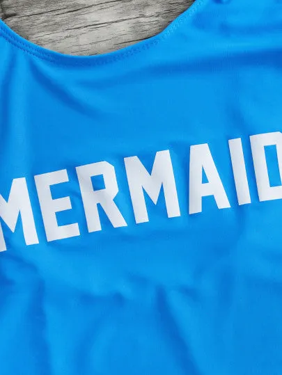 Mermaid one piece monokini bikini swimsuit