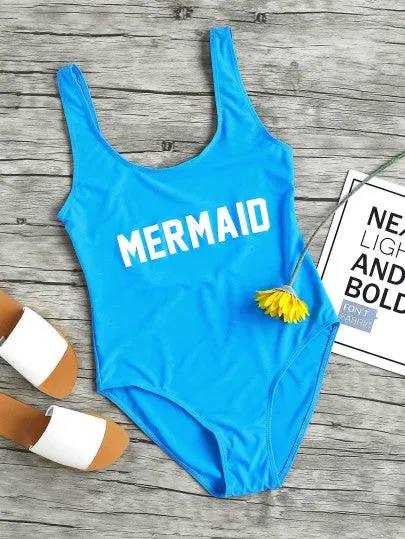Mermaid one piece monokini bikini swimsuit
