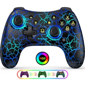 Multifunctional Wireless Switch Controller for Nintendo Switch/Lite/OLEDSwitch Controllers Compatible with Android, IOS, Windows PC, Switch Pro Controller Features LED,Motion,Vibration,Turbo,Wake Up