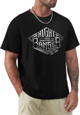 Night Rock Band Ranger Shirt Male's Trendy Graphic T-Shirt Casual Short Sleeve Tops