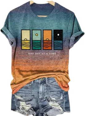 One Day at A Time Let Them Shirt for Women Mental Health Awareness Positive Tee