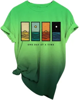 One Day at A Time Let Them Shirt for Women Mental Health Awareness Positive Tee