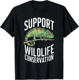 Support Wildlife Conservation Chameleon Environmentalist T-Shirt