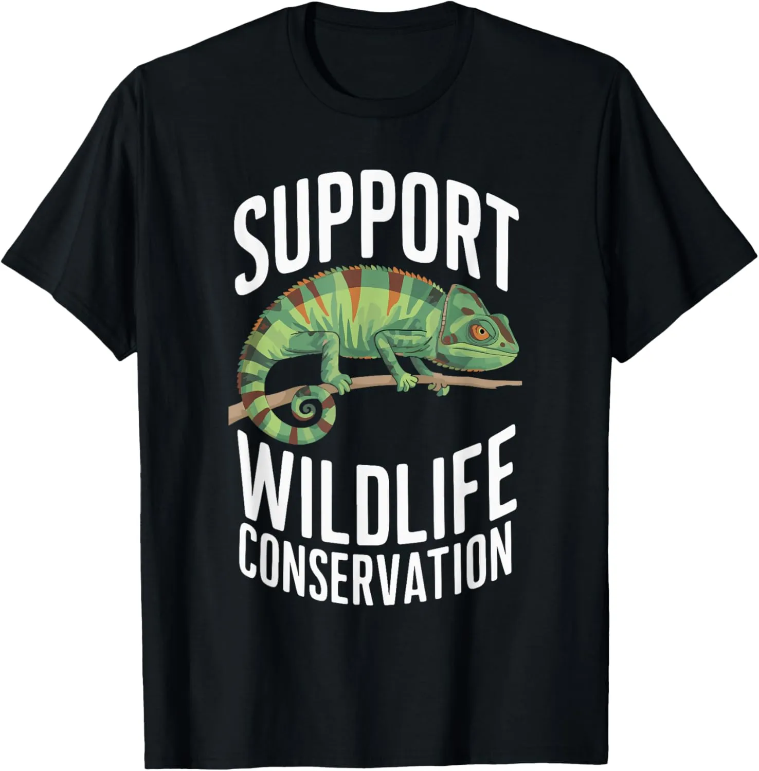 Support Wildlife Conservation Chameleon Environmentalist T-Shirt
