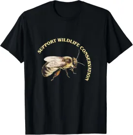 Support Wildlife Conservation Vintage Bee Lover Wildlife Day T-Shirt