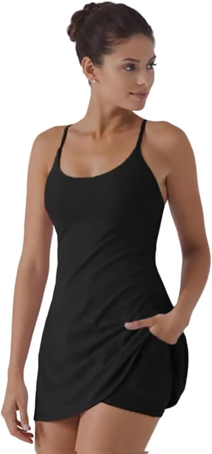 The Ultimate Tummy Control Backless Active Dress Easy Peezy for Women, Built-In Plush Shorts, Easy Bathroom Breaks