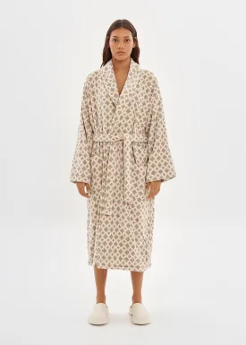 Unisex Relaxed Fit Pixel Pattern Bathrobe - House Babylon