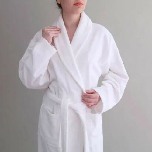 Unisex Shawl Bath Robe in 100% Egyptian Cotton Terry Towels: The Greatest Comfort