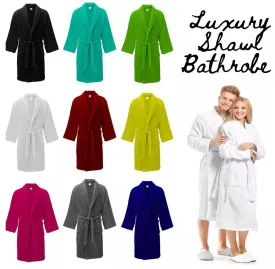 Unisex Shawl Bath Robe in 100% Egyptian Cotton Terry Towels: The Greatest Comfort