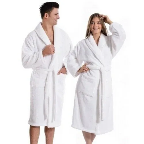 Unisex Shawl Bath Robe in 100% Egyptian Cotton Terry Towels: The Greatest Comfort