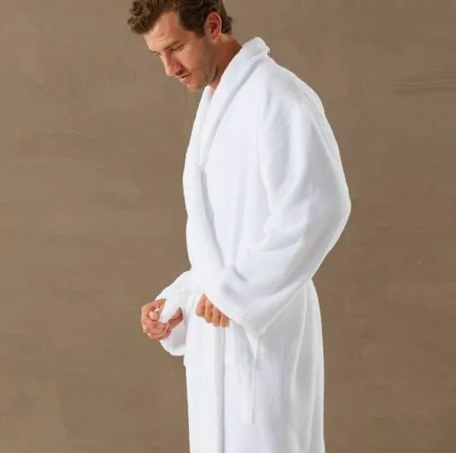 Unisex Shawl Bath Robe in 100% Egyptian Cotton Terry Towels: The Greatest Comfort