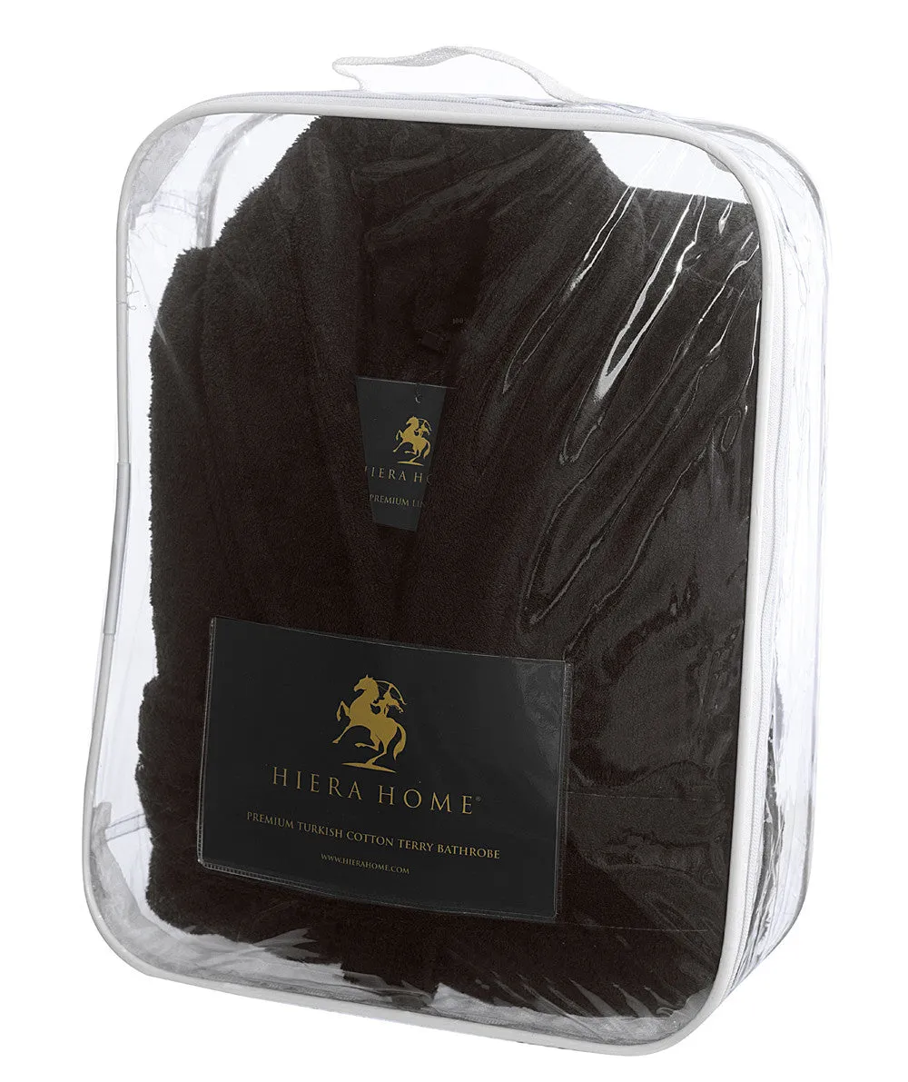 Unisex Terry Bathrobe, Espresso, OSFM