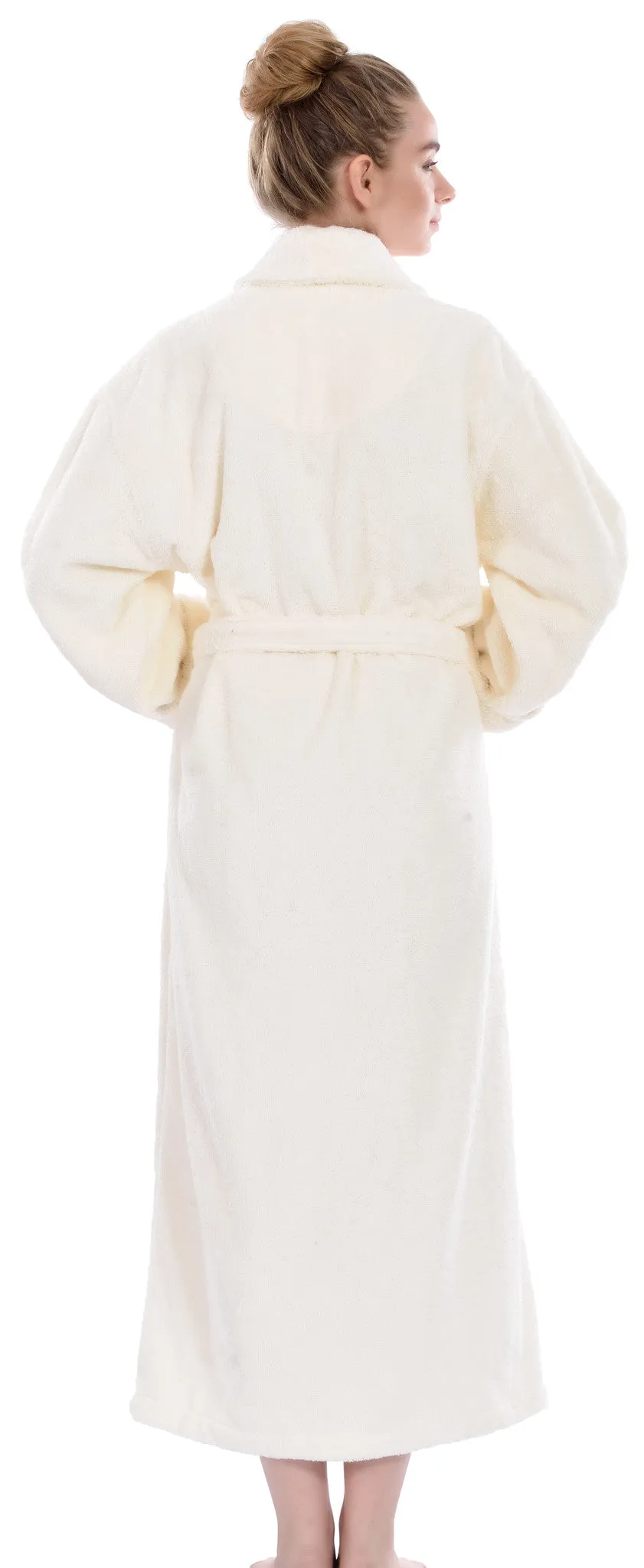 Unisex Terry Bathrobe, Ivory, OSFM