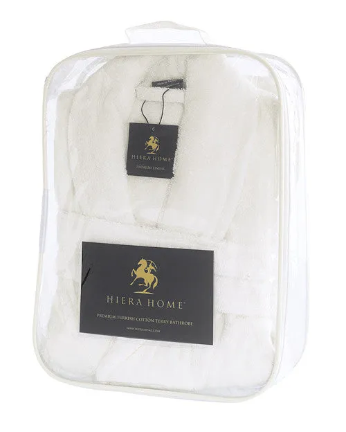 Unisex Terry Bathrobe, Ivory, OSFM