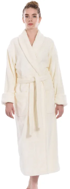 Unisex Terry Bathrobe, Ivory, OSFM
