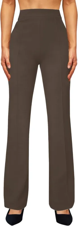 Womens High Waist Dress Work Pants Stretchy Straight Leg Casual Pants Business Office Trousers