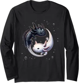 Yin Yang Axolotls Japanese Graphic Anime Art Axolotl Lover Long Sleeve T-Shirt