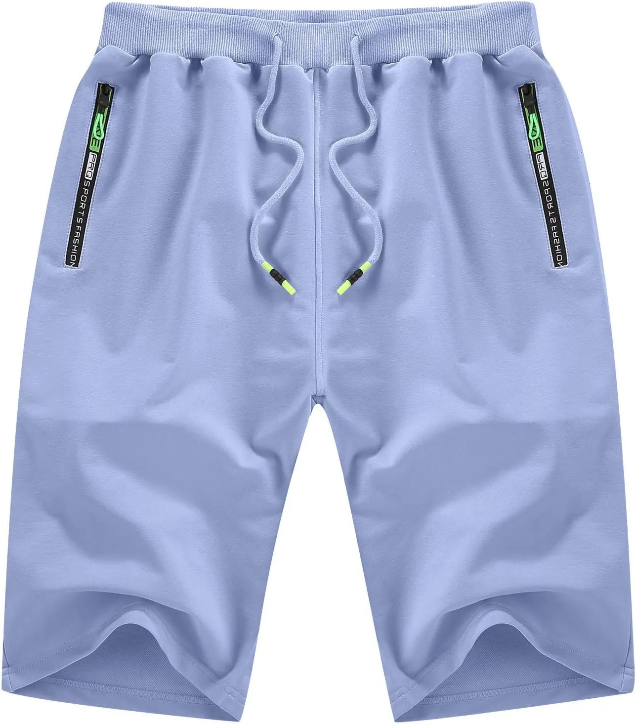 YTD Men's Shorts Casual Classic Fit Drawstring Summer Beach Shorts with Elastic Waist and Pockets